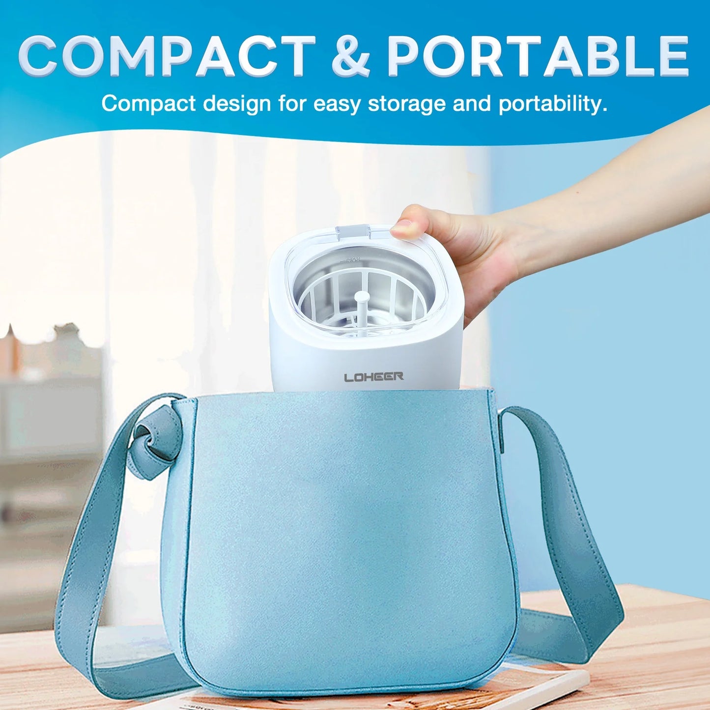 Ultrasonic Jewelry Cleaner, 45Khz Ultrasonic Retainer Cleaner for Dental, Mouth Guard, Ring
