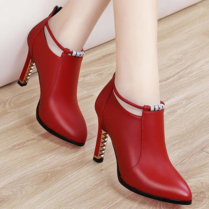 Autumn New Korean Style Pointed Toe Heels for Women