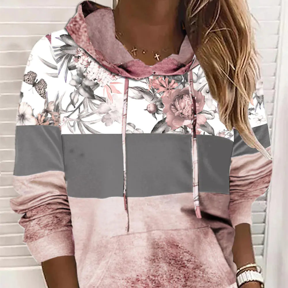 Hooded Printed Fleece Sweatshirt