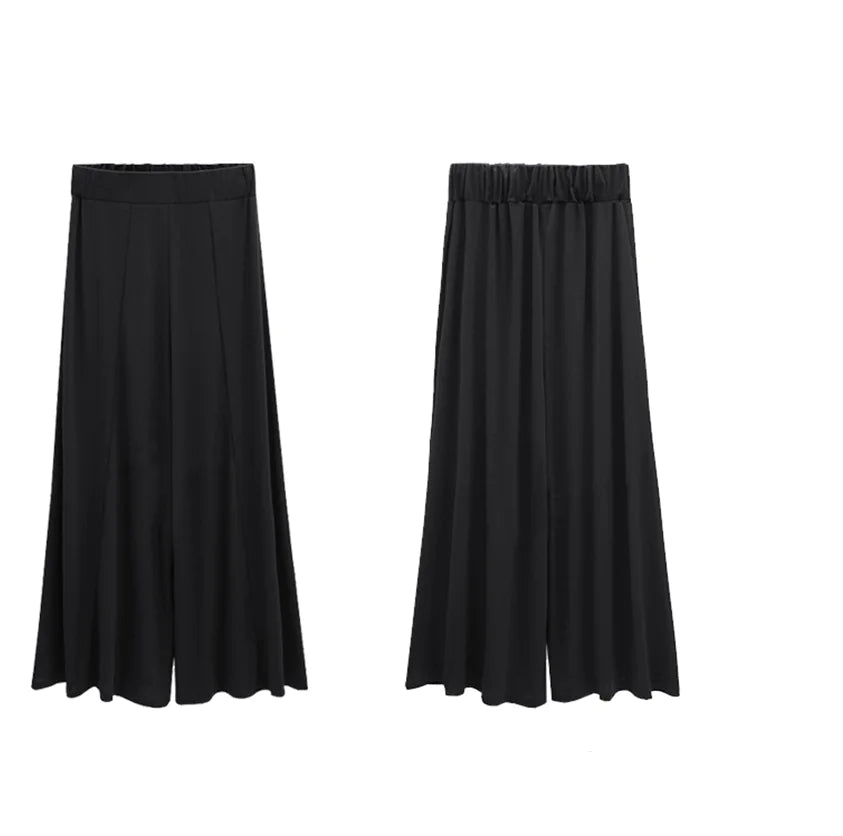 Plus Size High Waist Wide Leg Pants for Women