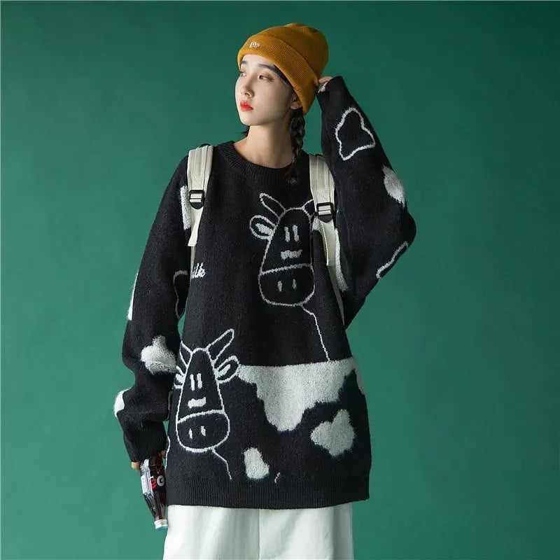 Loose Pullover Sweater for Casual Wear