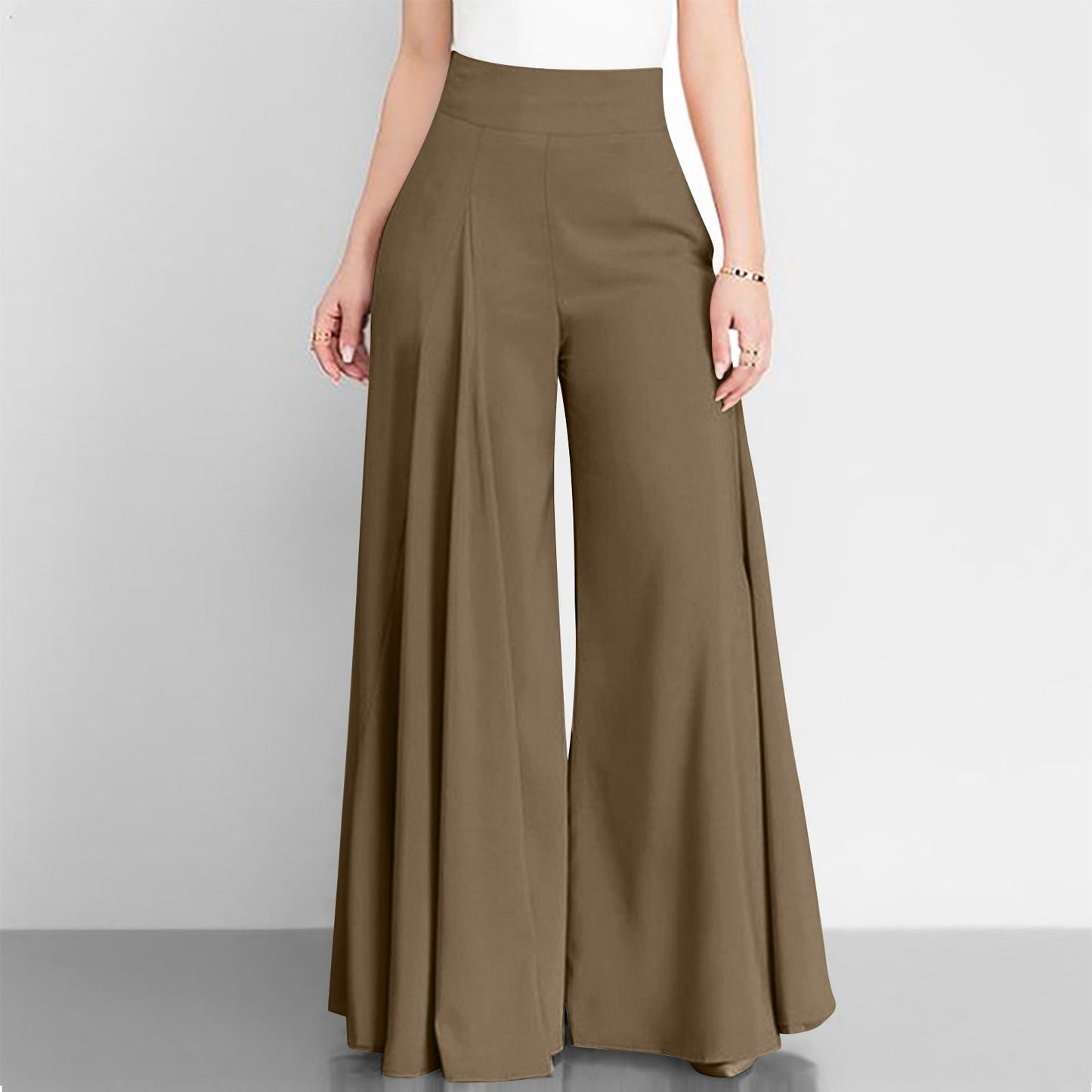 Plus Size High Waist Wide Leg Pants for Women