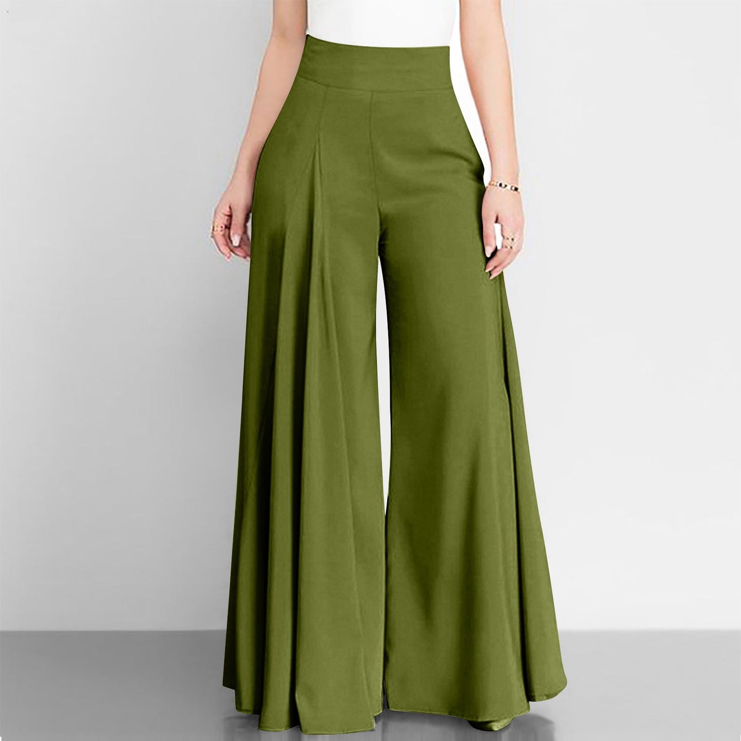 Plus Size High Waist Wide Leg Pants for Women