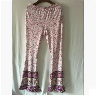 Bohemian Print Bell Bottom Pants
